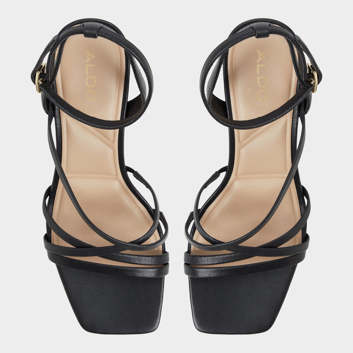 Aldo Esther Black Women's Block heels - Strappy heeled sandal, Block heel