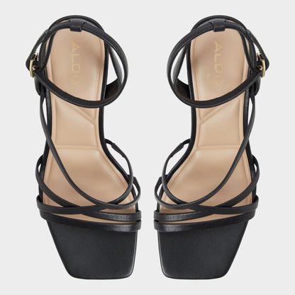 Aldo Esther Black Women's Block heels - Strappy heeled sandal, Block heel
