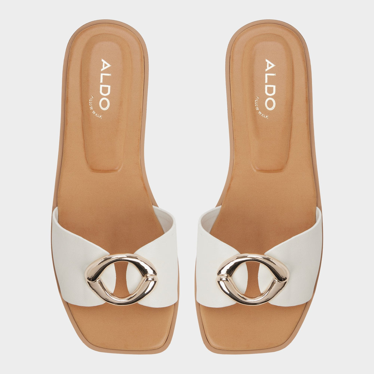 Aldo Biggin in White Bone - Slide sandal