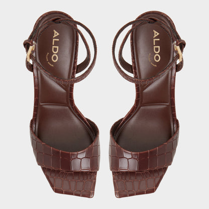 Aldo Harmonious in Dark Brown - Strappy heeled sandal
