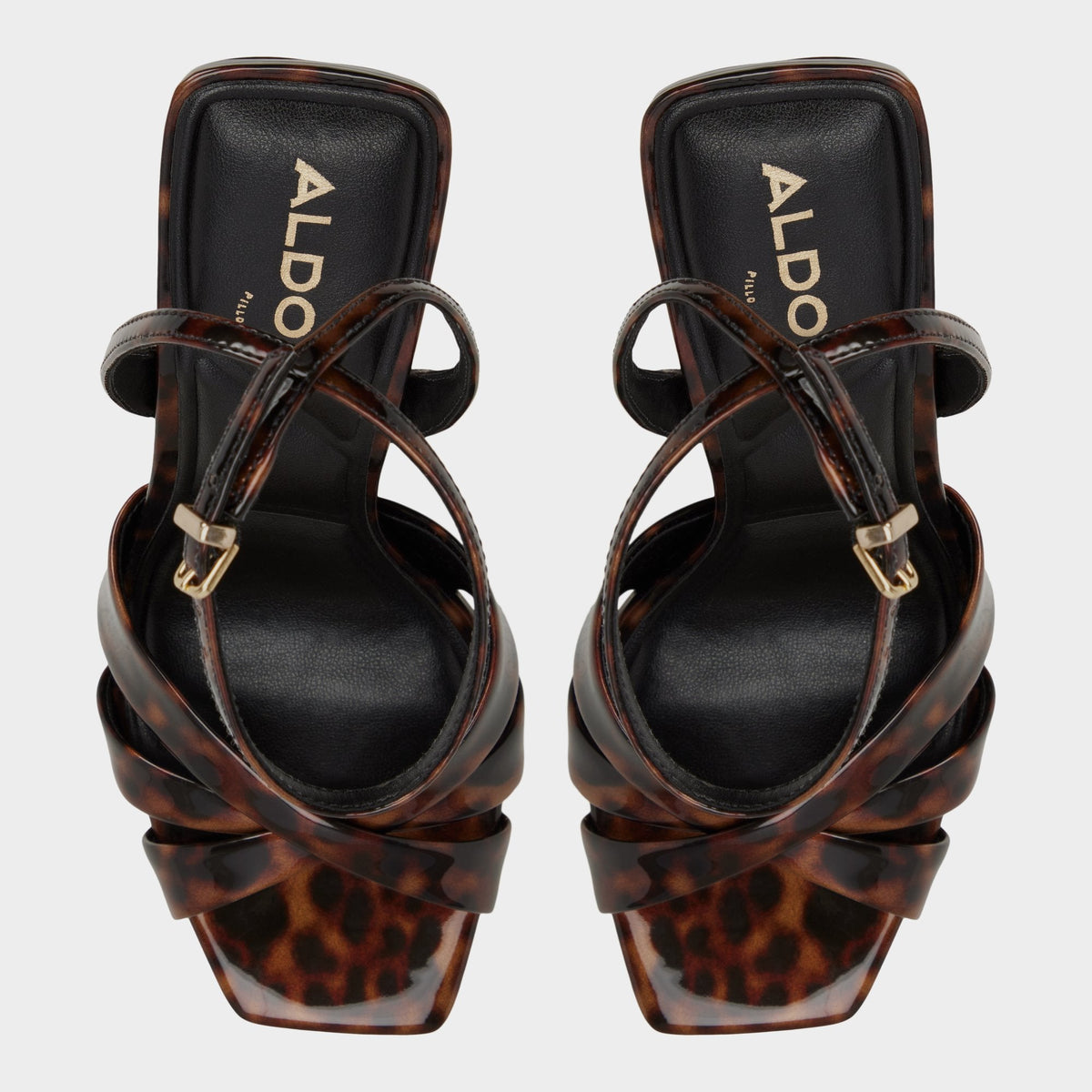 Aldo Meteora in Open Brown - Strappy heeled sandal, Stiletto heel