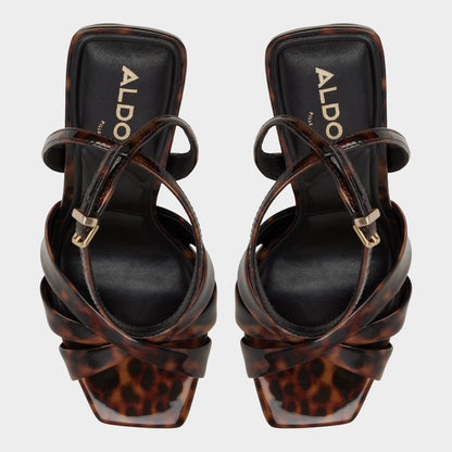 Aldo Meteora in Open Brown - Strappy heeled sandal, Stiletto heel
