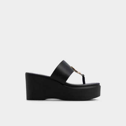 Aldo Friegan in Black - Slide sandal, Wedge heel