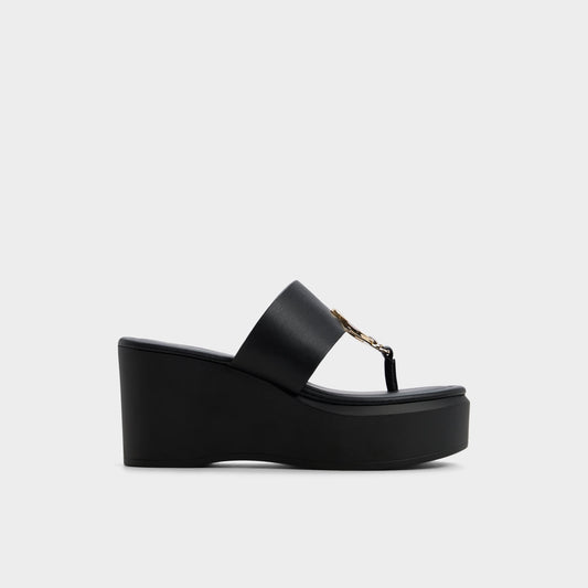 Aldo Friegan in Black - Slide sandal, Wedge heel