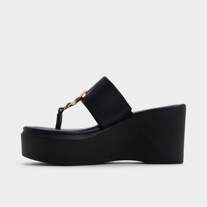 Aldo Friegan in Black - Slide sandal, Wedge heel