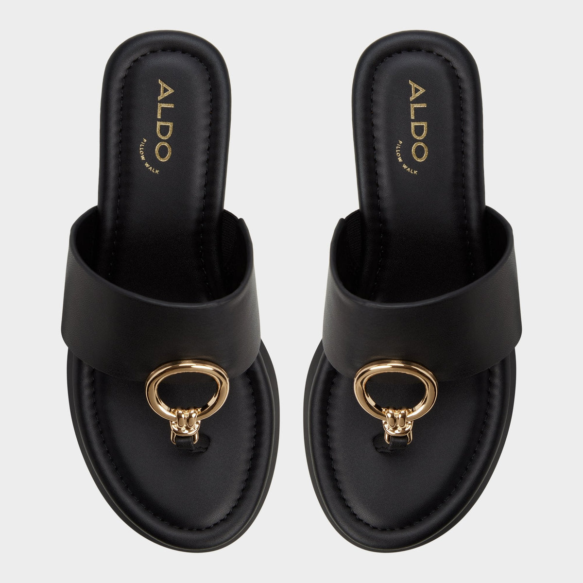 Aldo Friegan in Black - Slide sandal, Wedge heel