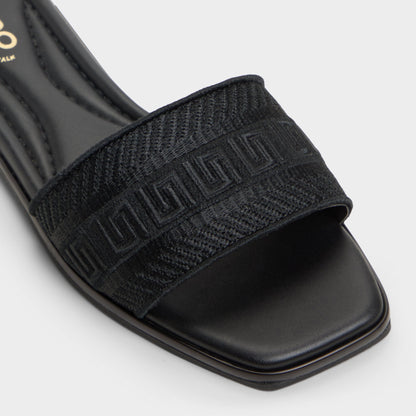 Aldo Oceania Black Women's Flats - Slide sandal
