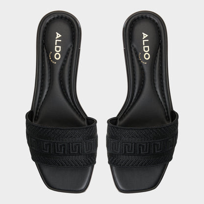 Aldo Oceania Black Women's Flats - Slide sandal