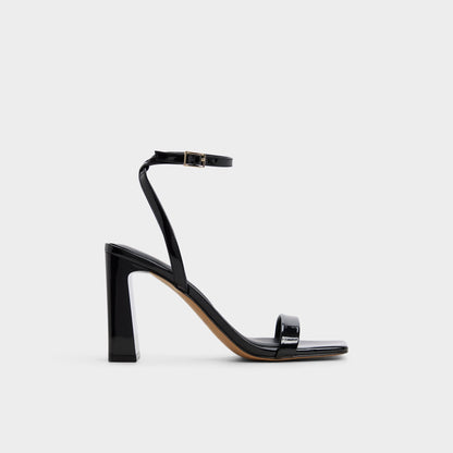 Aldo Azzira in Black - Strappy heeled sandal, Block heel
