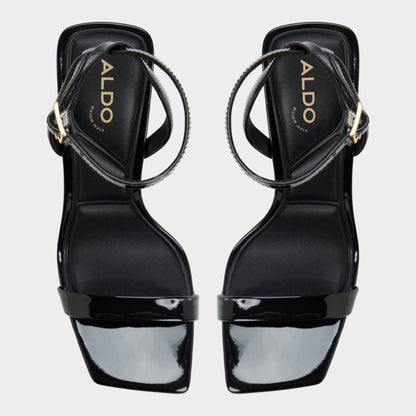 Aldo Azzira in Black - Strappy heeled sandal, Block heel