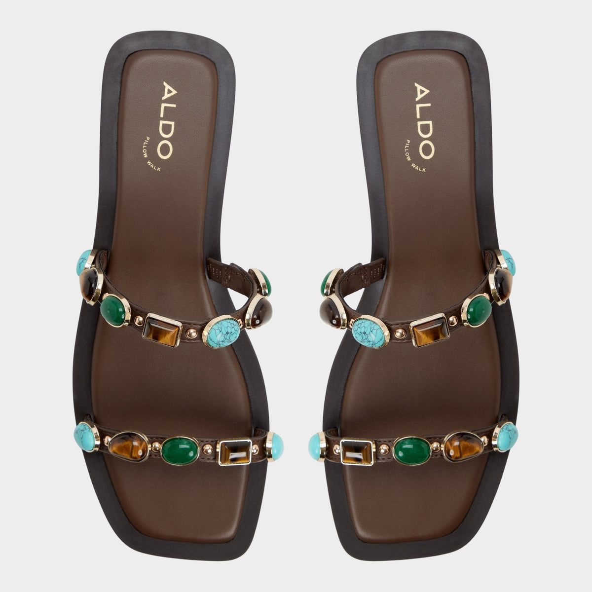 Aldo Sapphira in Dark Brown 14189967 - Slide sandal