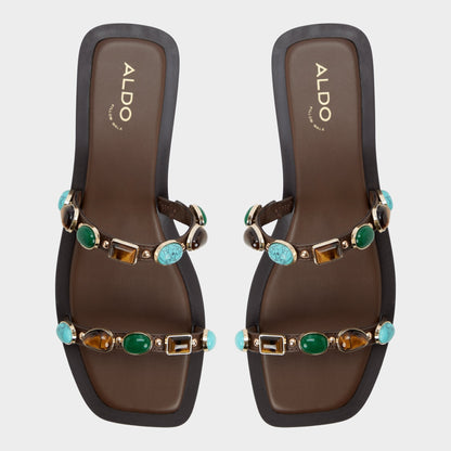 Aldo Sapphira in Dark Brown 14189967 - Slide sandal