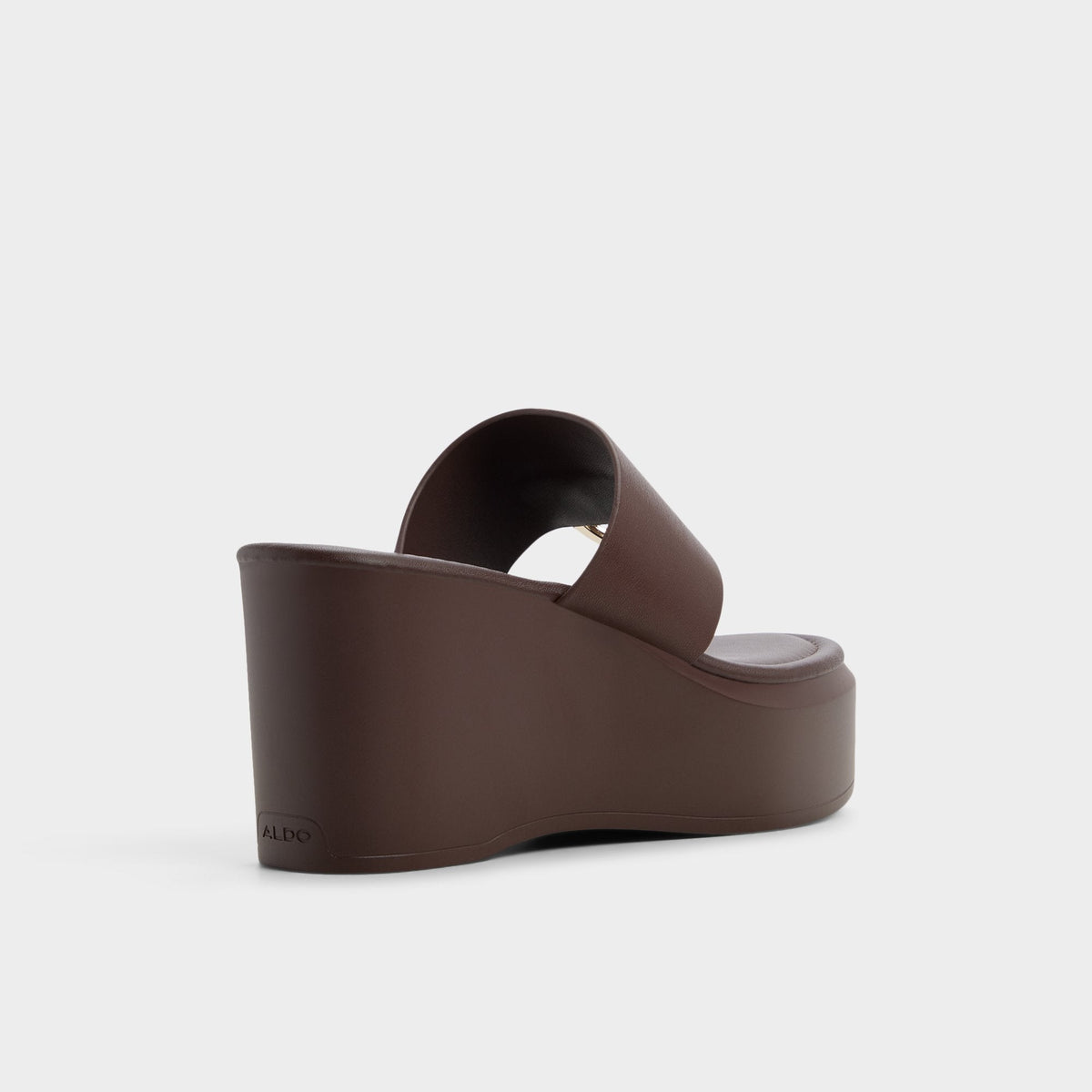 Aldo Friegan in Dark Brown - Slide sandal, Wedge heel