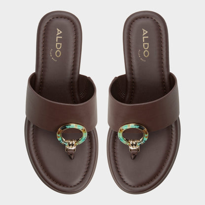 Aldo Friegan in Dark Brown - Slide sandal, Wedge heel