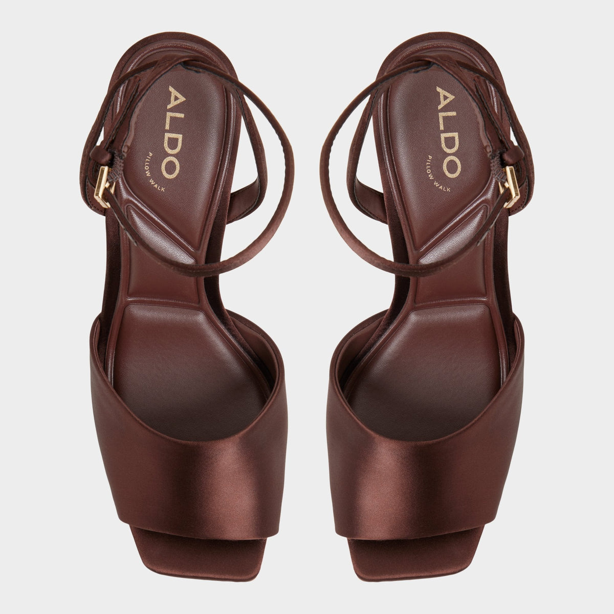 Aldo Kaiasien in Dark Brown 14151897 - Strappy heeled sandal, Stiletto heel