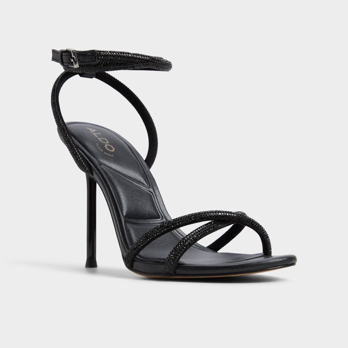 Aldo Manaelden Black Women's Strappy sandals - Strappy heeled sandal, Stiletto heel