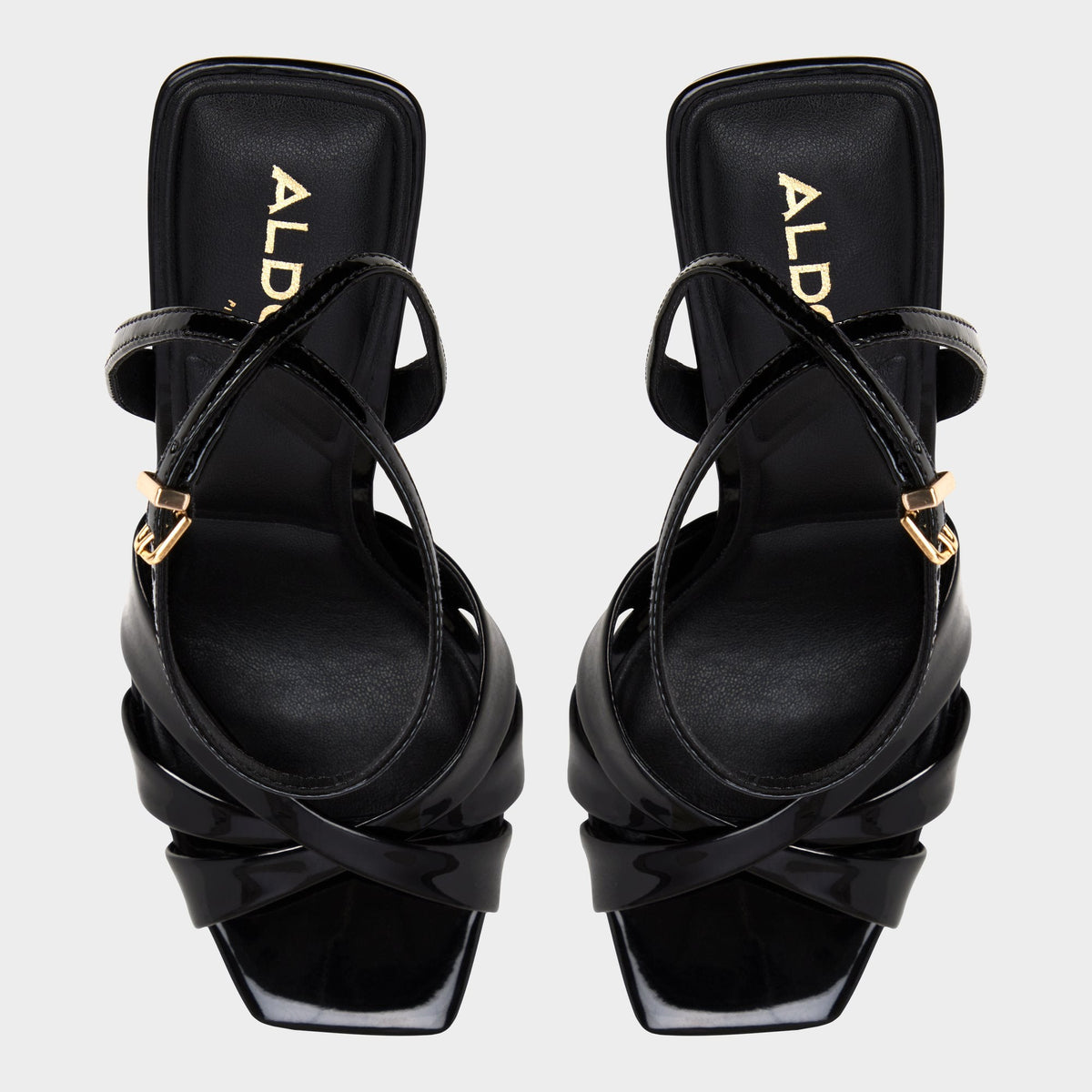 Aldo Meteora in Black - Strappy heeled sandal, Stiletto heel