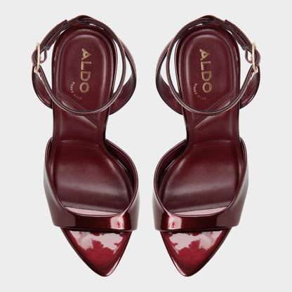 Aldo Forevermore in Medium Red - Strappy heeled sandal, Stiletto heel