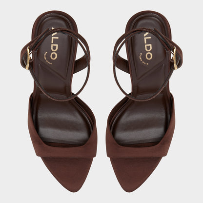 Aldo Forevermore in Dark Brown 14154135 - Strappy heeled sandal, Stiletto heel