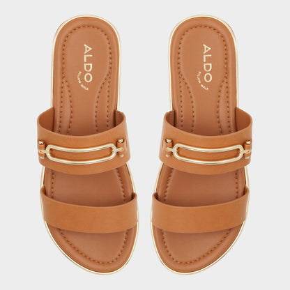 Aldo Lagoon Other Brown Women's Flats - Strappy flat sandal, Footbed sandal
