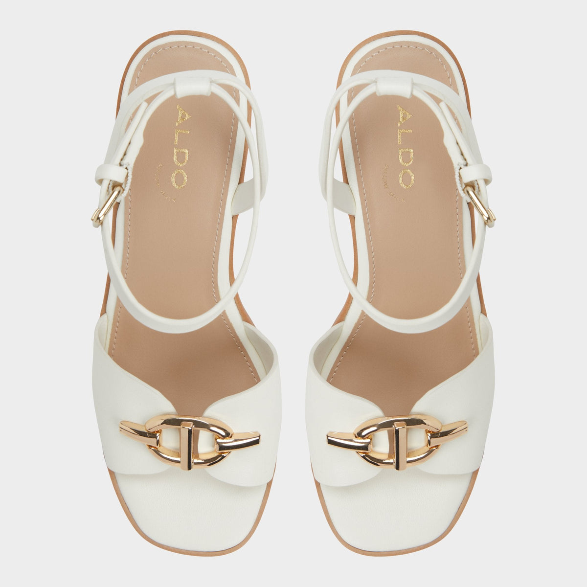 Aldo Ybylin White Women's Wedges - Wedge sandal, Wedge heel
