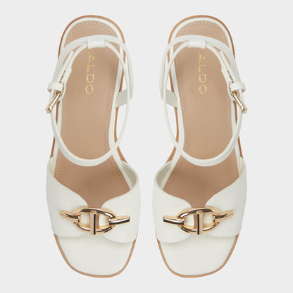 Aldo Ybylin White Women's Wedges - Wedge sandal, Wedge heel