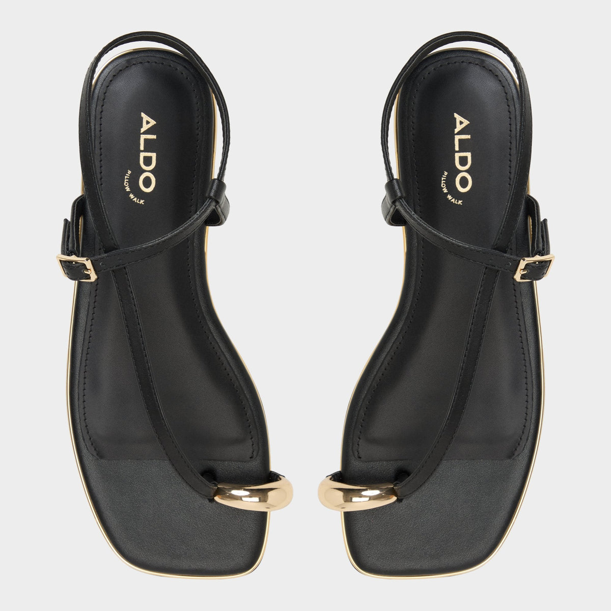 Aldo Jomalina Black Women's Flats - Strappy flat sandal