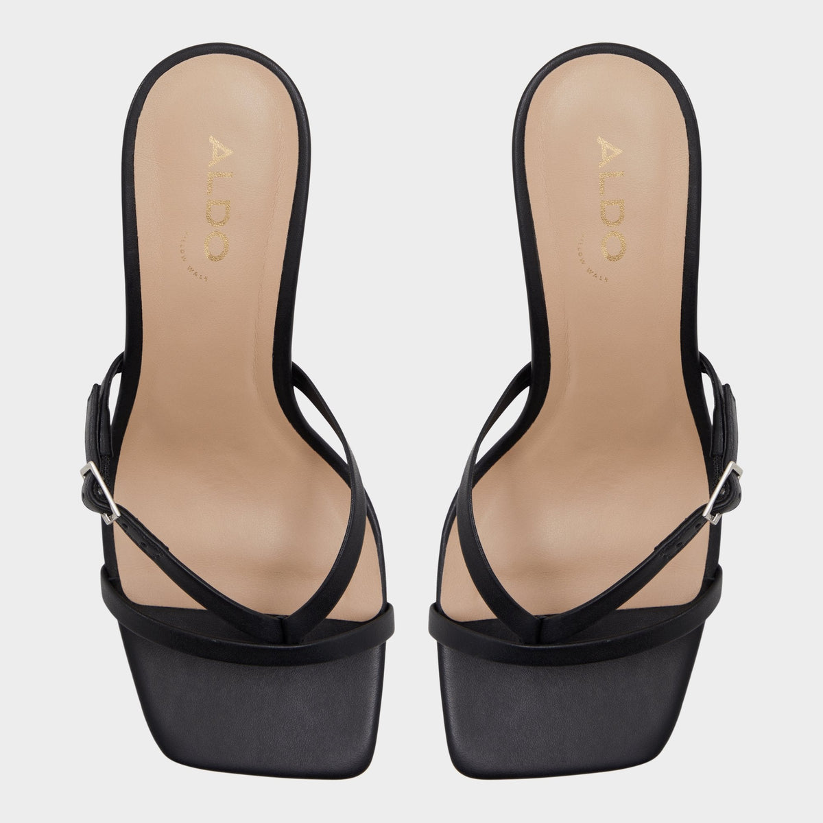 Aldo Gannever Black Women's Thong Sandals - Heeled flip flop, Stiletto heel