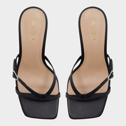 Aldo Gannever Black Women's Thong Sandals - Heeled flip flop, Stiletto heel