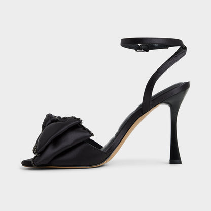 Aldo Tinsel in Black - Strappy heeled sandal, Stiletto heel