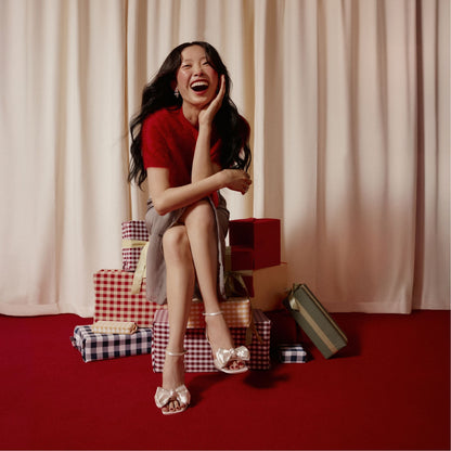 Aldo Tinsel in Other White - Strappy heeled sandal, Stiletto heel