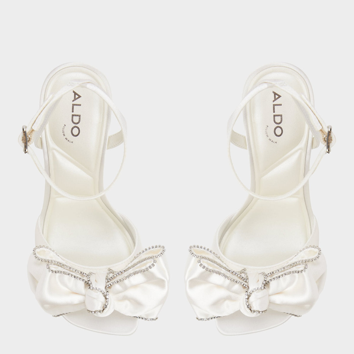 Aldo Tinsel in Other White - Strappy heeled sandal, Stiletto heel