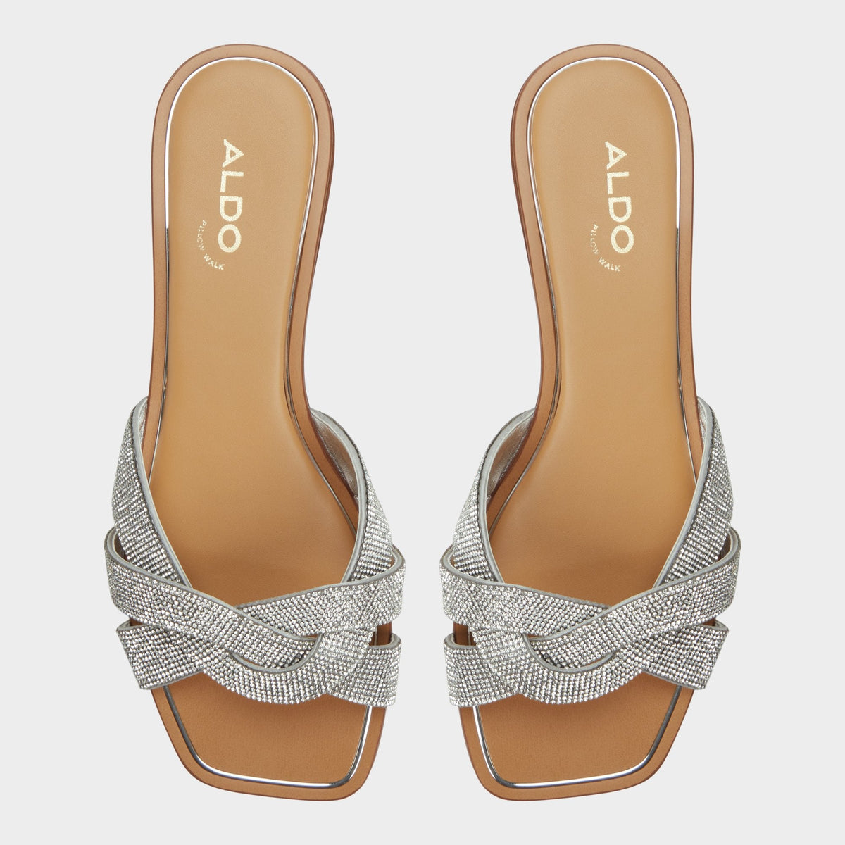 Aldo Ormeley Silver Women's Iridescent metallics - Slide sandal