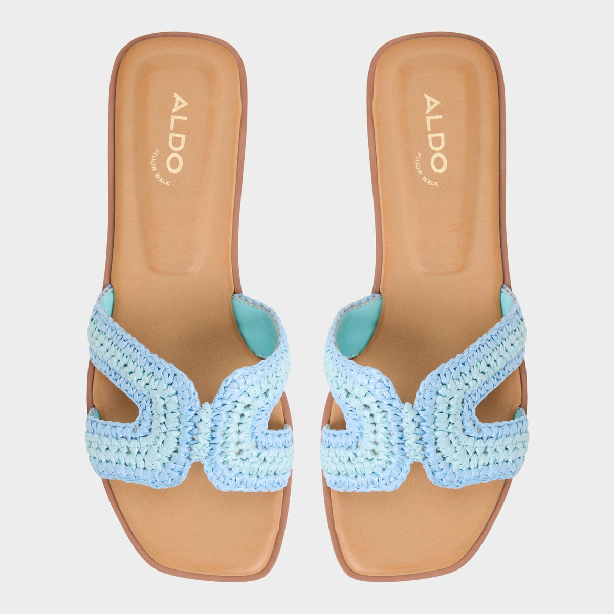 Aldo Itsandal Blue Combo Women's Flats - Slide sandal