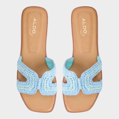 Aldo Itsandal Blue Combo Women's Flats - Slide sandal