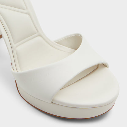 Aldo Enaegyn2.0 White/Bone Women's Platform Shoes - Strappy heeled sandal, Block heel