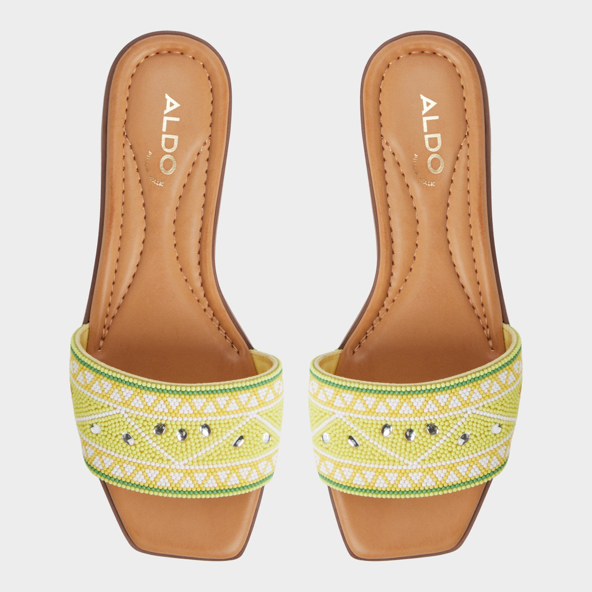 Aldo Seavacay Bright Yellow Women's Travel essentials - Slide sandal