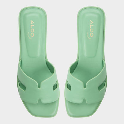 Aldo Itsandal Medium Green Women's Flats - Slide sandal