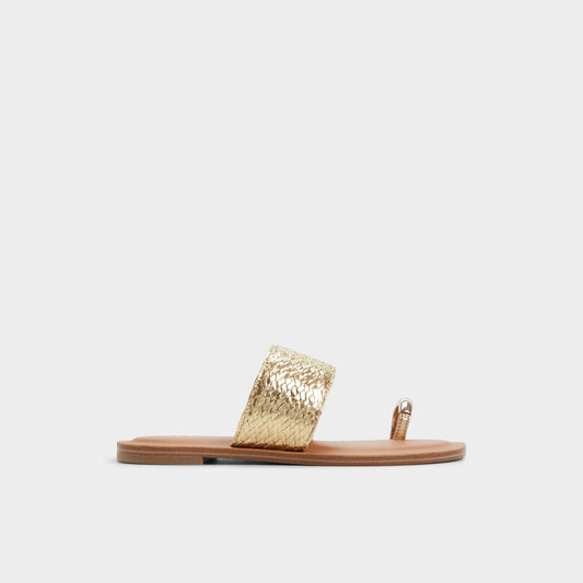 Aldo Beachwalk Gold Women's Iridescent metallics - Slide sandal