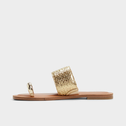 Aldo Beachwalk Gold Women's Iridescent metallics - Slide sandal