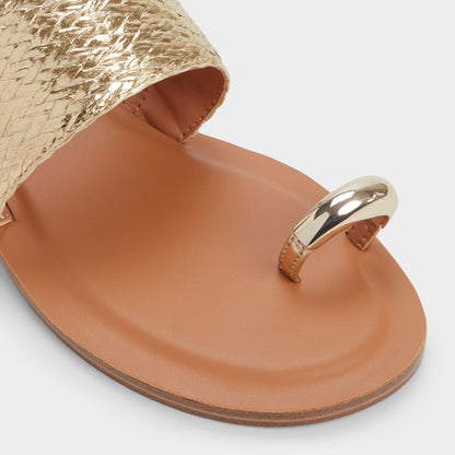 Aldo Beachwalk Gold Women's Iridescent metallics - Slide sandal