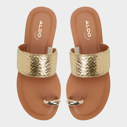 Aldo Beachwalk Gold Women's Iridescent metallics - Slide sandal