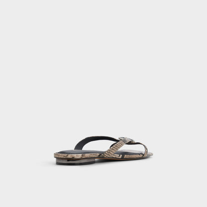 Aldo Iliria White/Black Women's Flats - Slide sandal