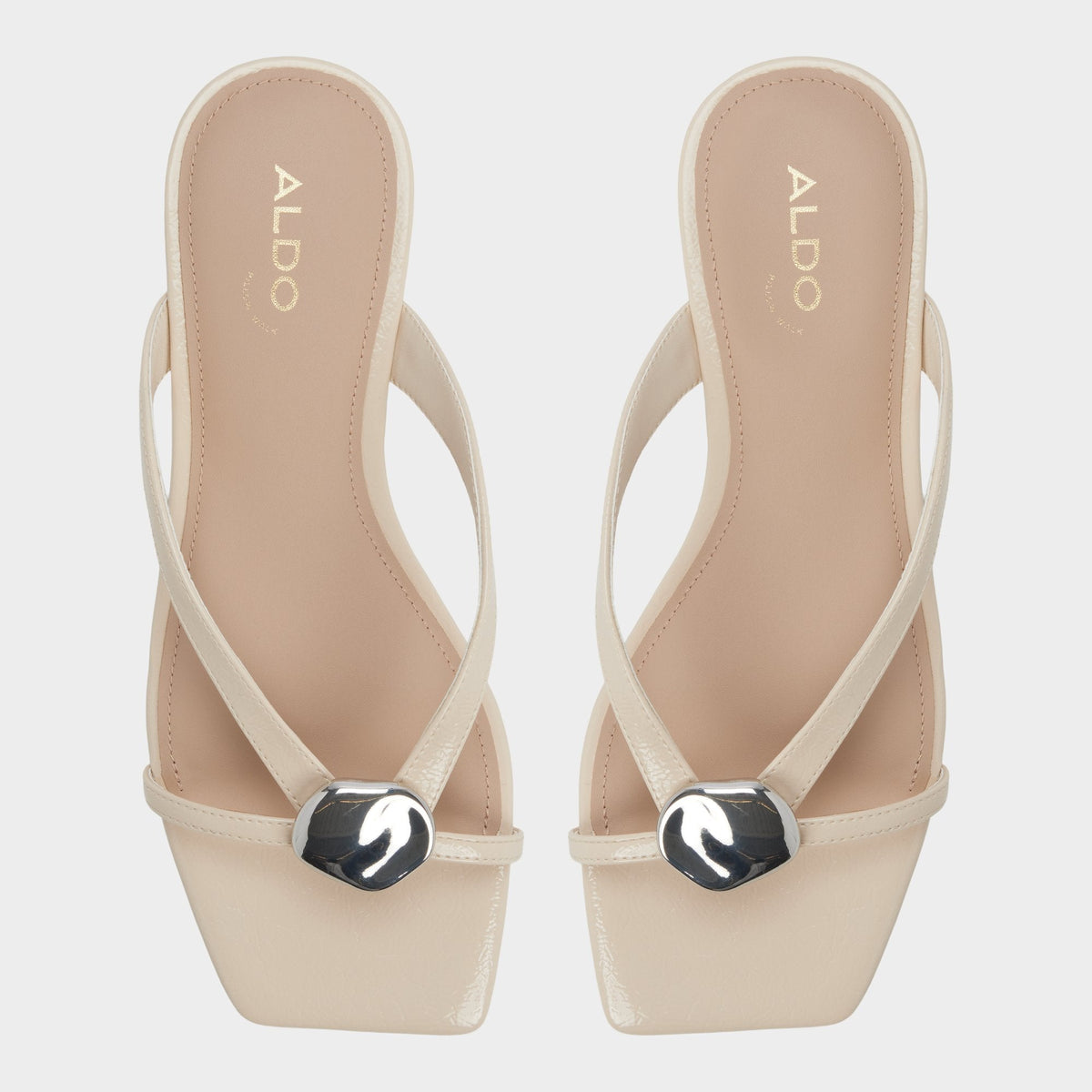 Aldo Iliria Beige Women's Flats - Slide sandal