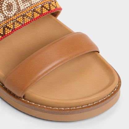 Aldo Beachvacay Brown Multi Women's Footbed sandals -