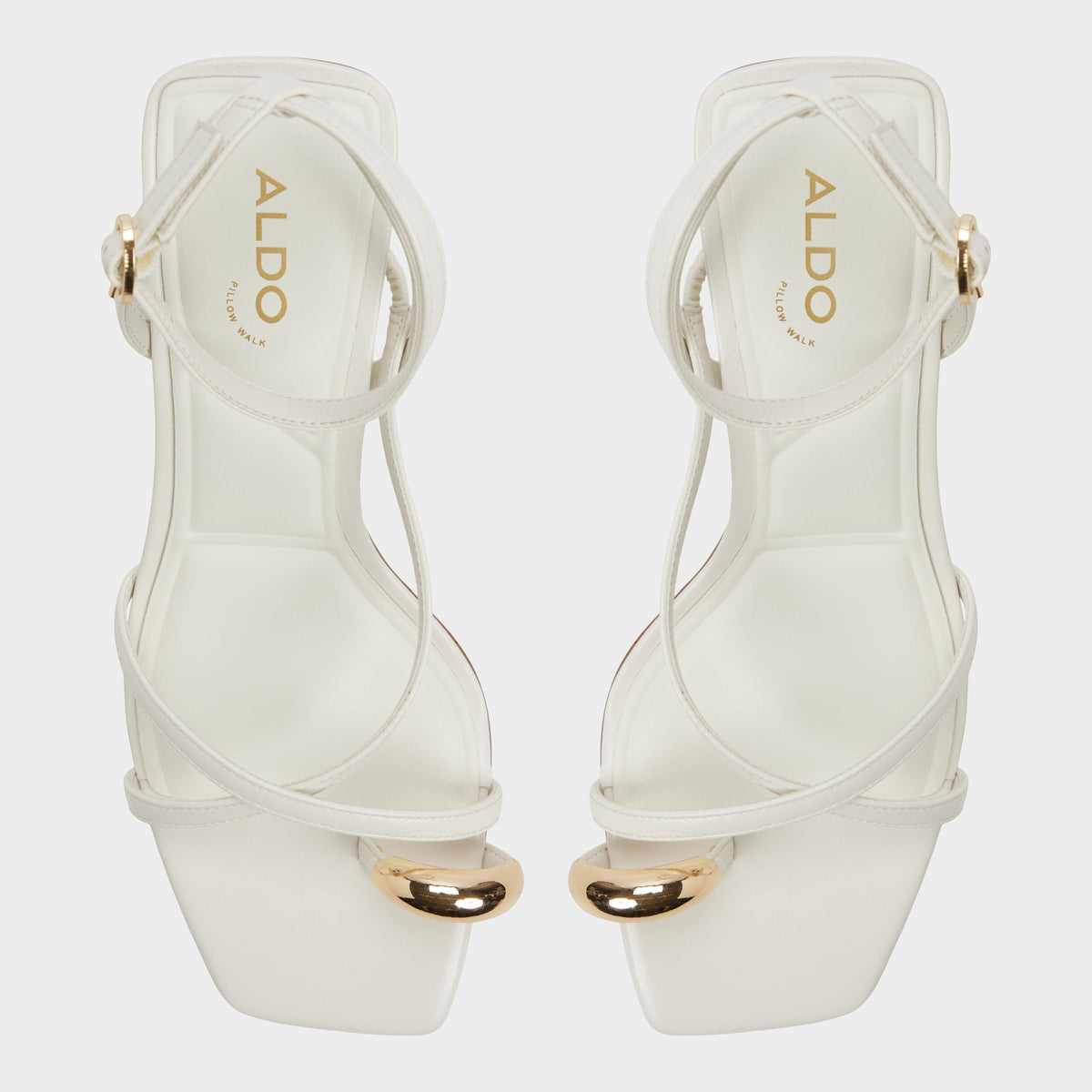 Aldo Elodiah White/Bone Women's Travel essentials - Strappy heeled sandal, Stiletto heel