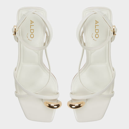 Aldo Elodiah White/Bone Women's Travel essentials - Strappy heeled sandal, Stiletto heel