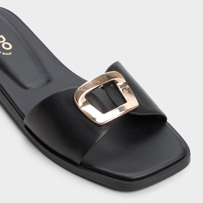 Aldo Tidella Black Women's Flats - Slide sandal