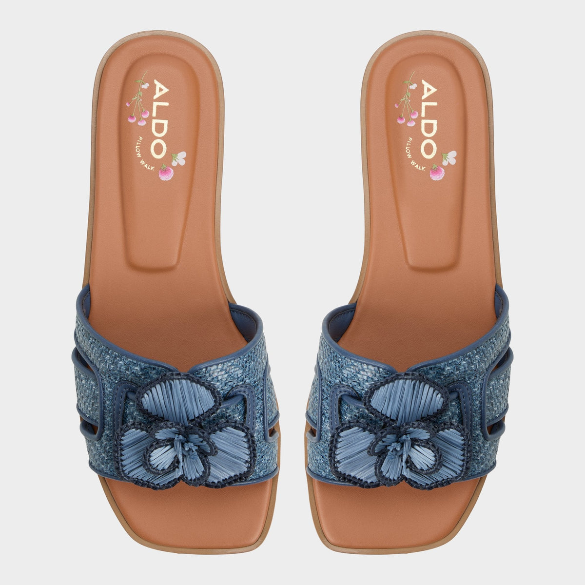 Aldo Seaflower Denim Women's Flats - Slide sandal