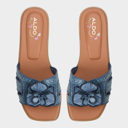 Aldo Seaflower Denim Women's Flats - Slide sandal